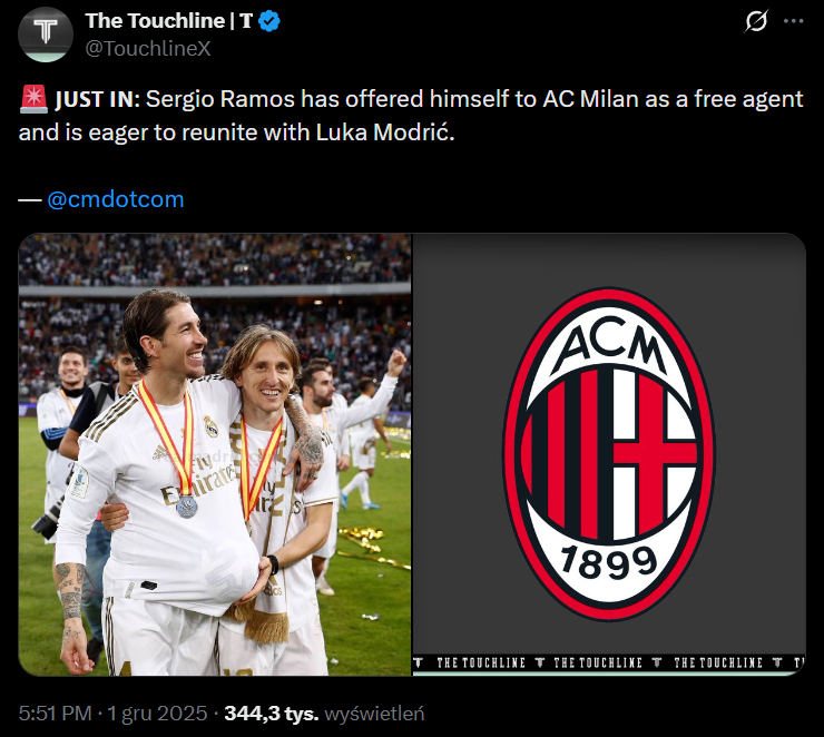 HIT! Sergio Ramos ZAOFEROWAŁ SIĘ do tego klubu!